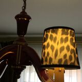 Lustre art deco burgundy earthenware and gold