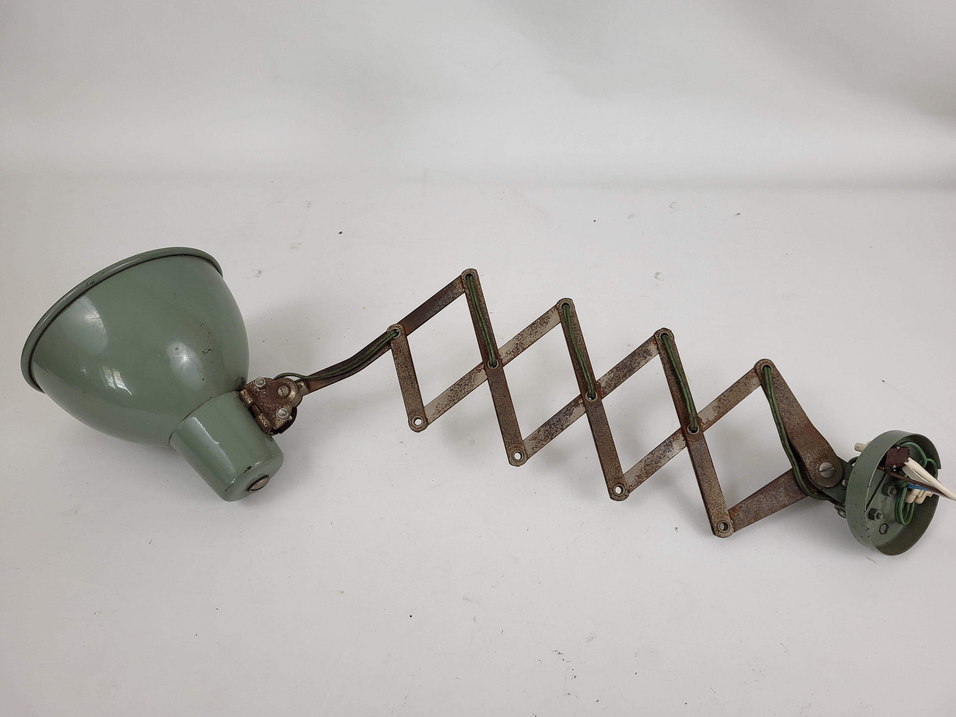 Accordion wall lamp sheet metal 50s