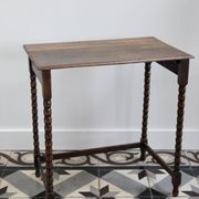 4 antique nesting tables made of turned wood