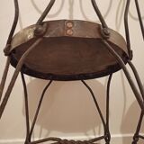 Pair of vintage chairs in wood and metal