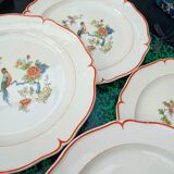 Set of six HBCM dessert plates