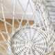 Fauteuil enfant corbeille rotin blanc