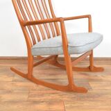 Fauteuil à bascule en chêne ML33 de Hans J. Wegner pour A/S Mikael Laursen, années 1950