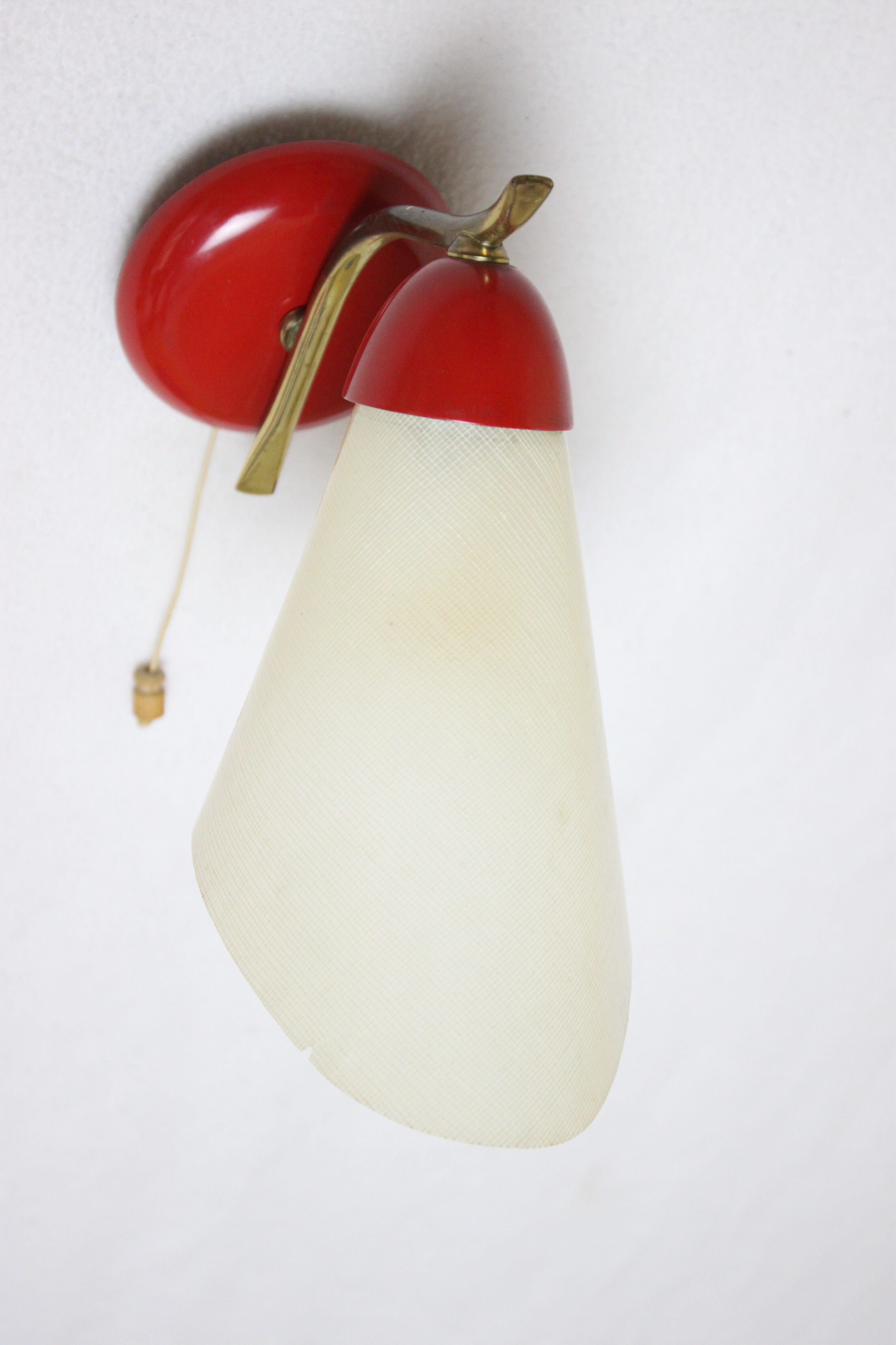 Brass zipper wall light 1950