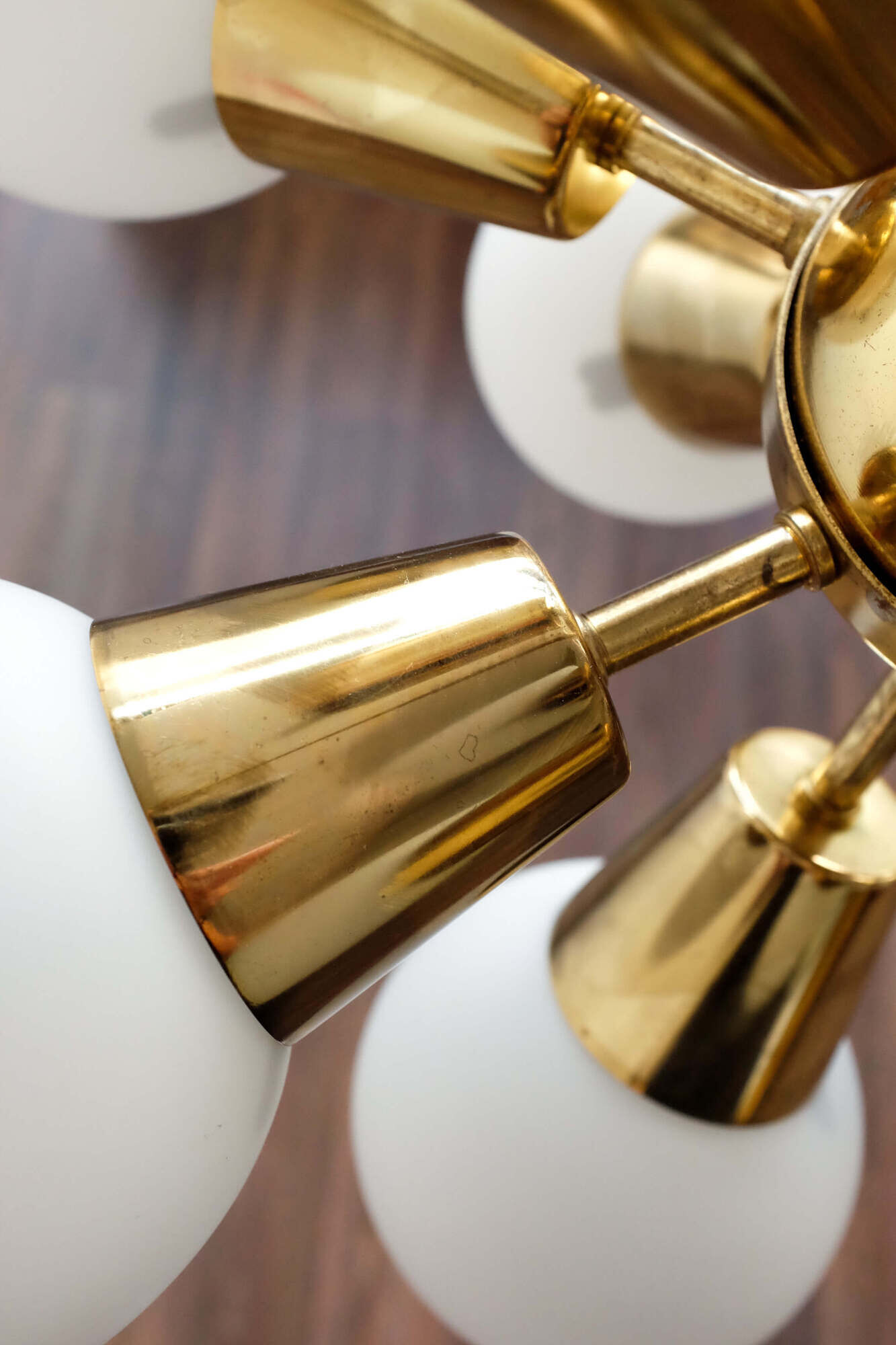 Czechoslovak sputnik chandelier by Kamenický Šenov, 1960s