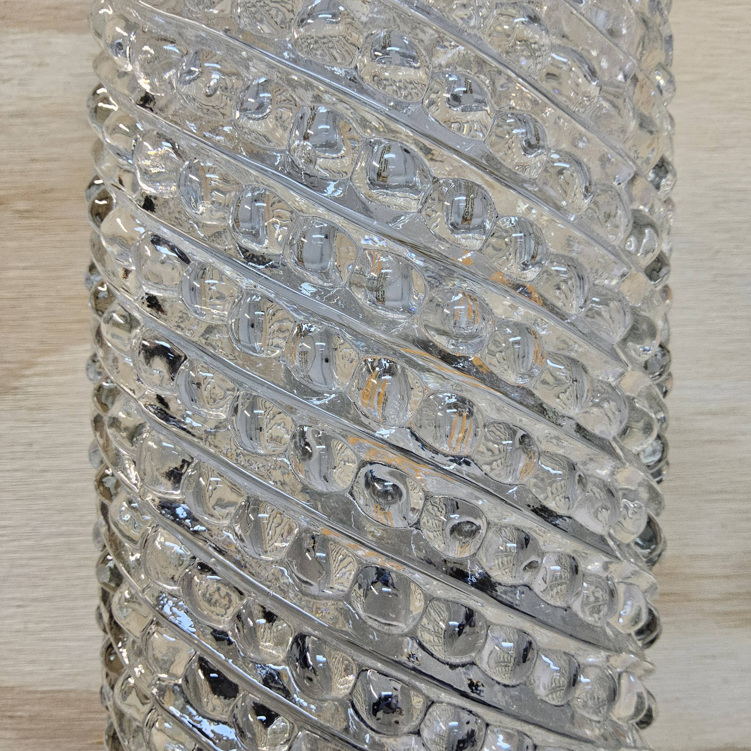 Vintage wall lamp Glashutte Limburg bubble glass texture (60s)