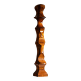 Minimalist abstract handcarved wooden sculpture