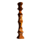 Minimalist abstract handcarved wooden sculpture