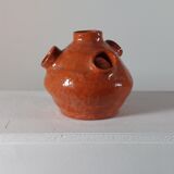 Vintage mid-century organic terracotta ceramic vase.