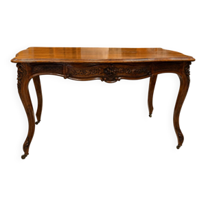 Bureau galbé de style - noyer