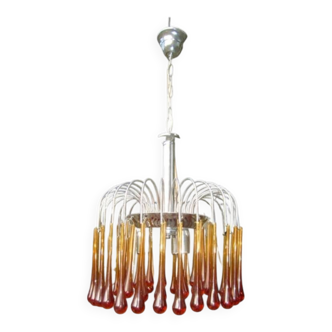 Vintage Murano Style Drop Chandelier