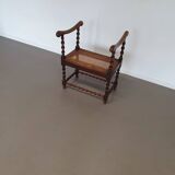 Wokkel chair with armrests and webbing seat