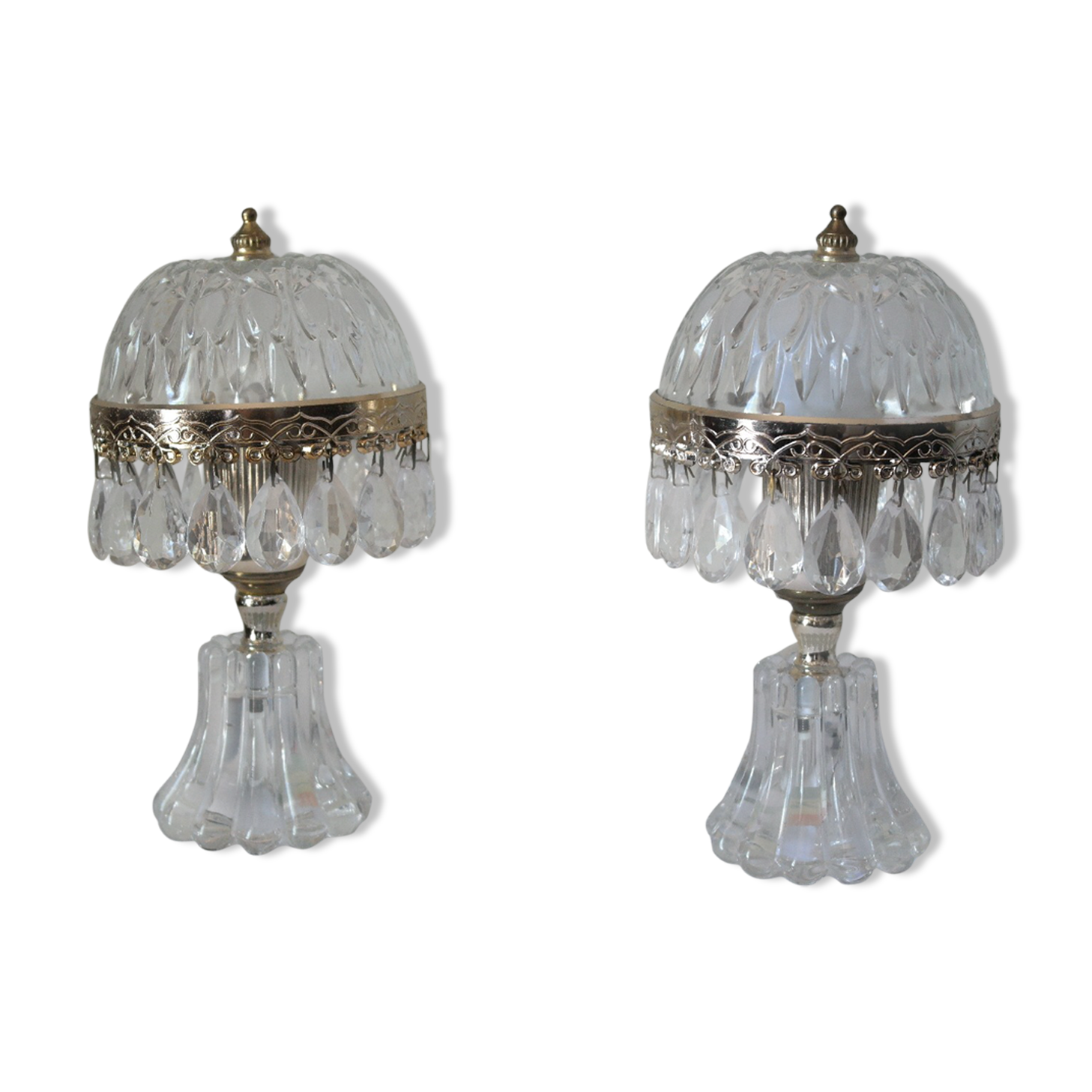 Vintage stamped table lamps