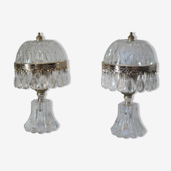 Lampes de table à pampilles vintage