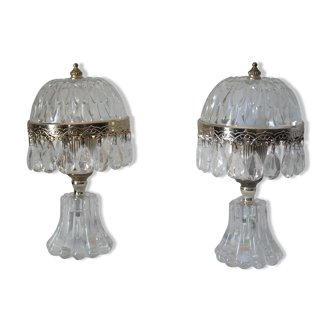 Vintage stamped table lamps