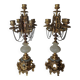 Paire de chandeliers en bronze