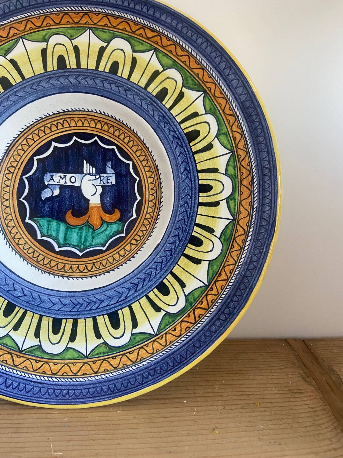 Vintage Italian “amore” plate