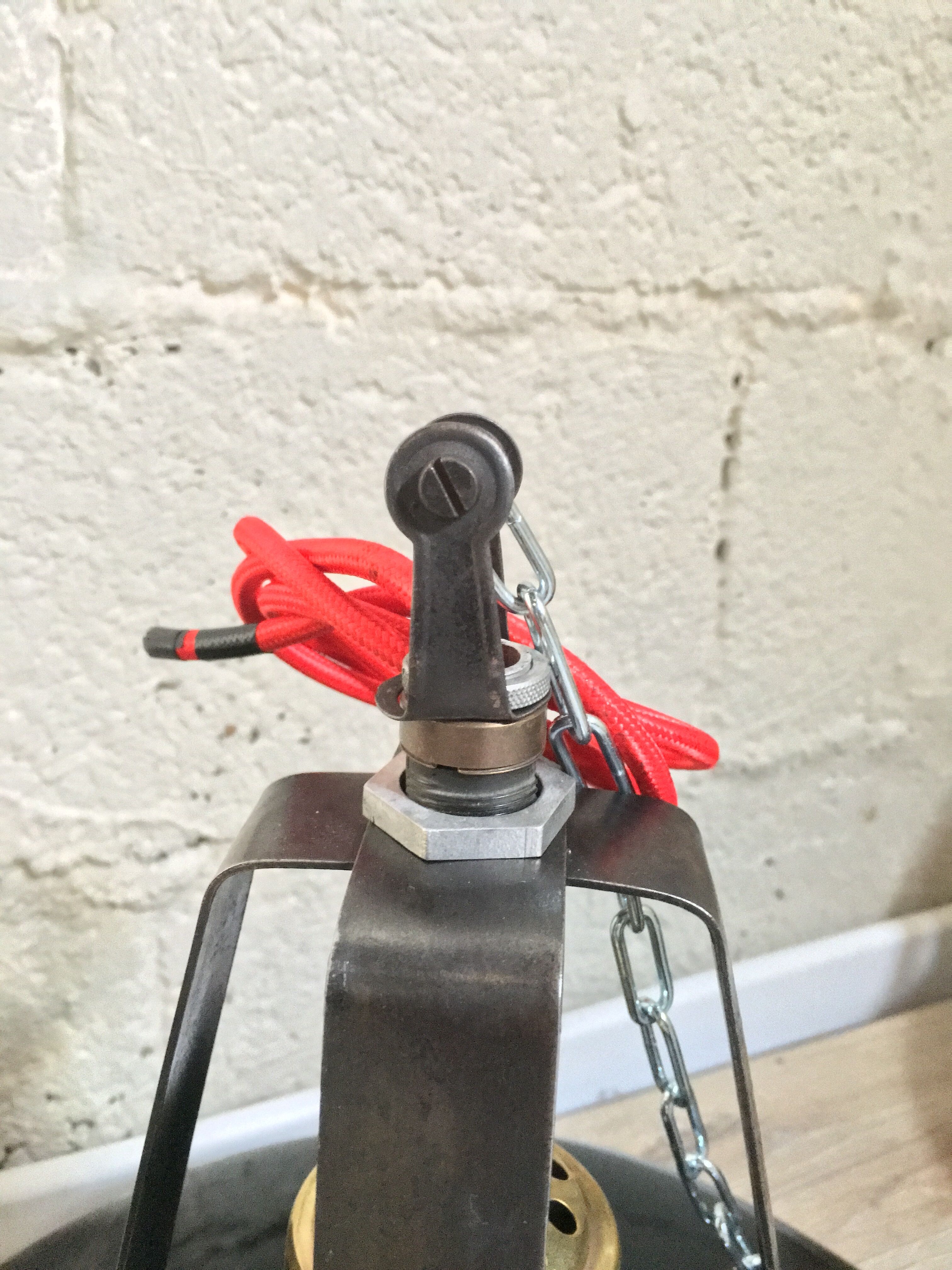 Série de 4 lampes émaillées industrielles