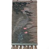 Wall tapestry "heron" in wool with relief, 70s