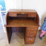Retro-Desk / counter-American cylinder-mesh oak-1920s/40s