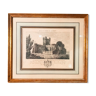 Ancient lithograph "Ruin of Dunbrody Abbey"