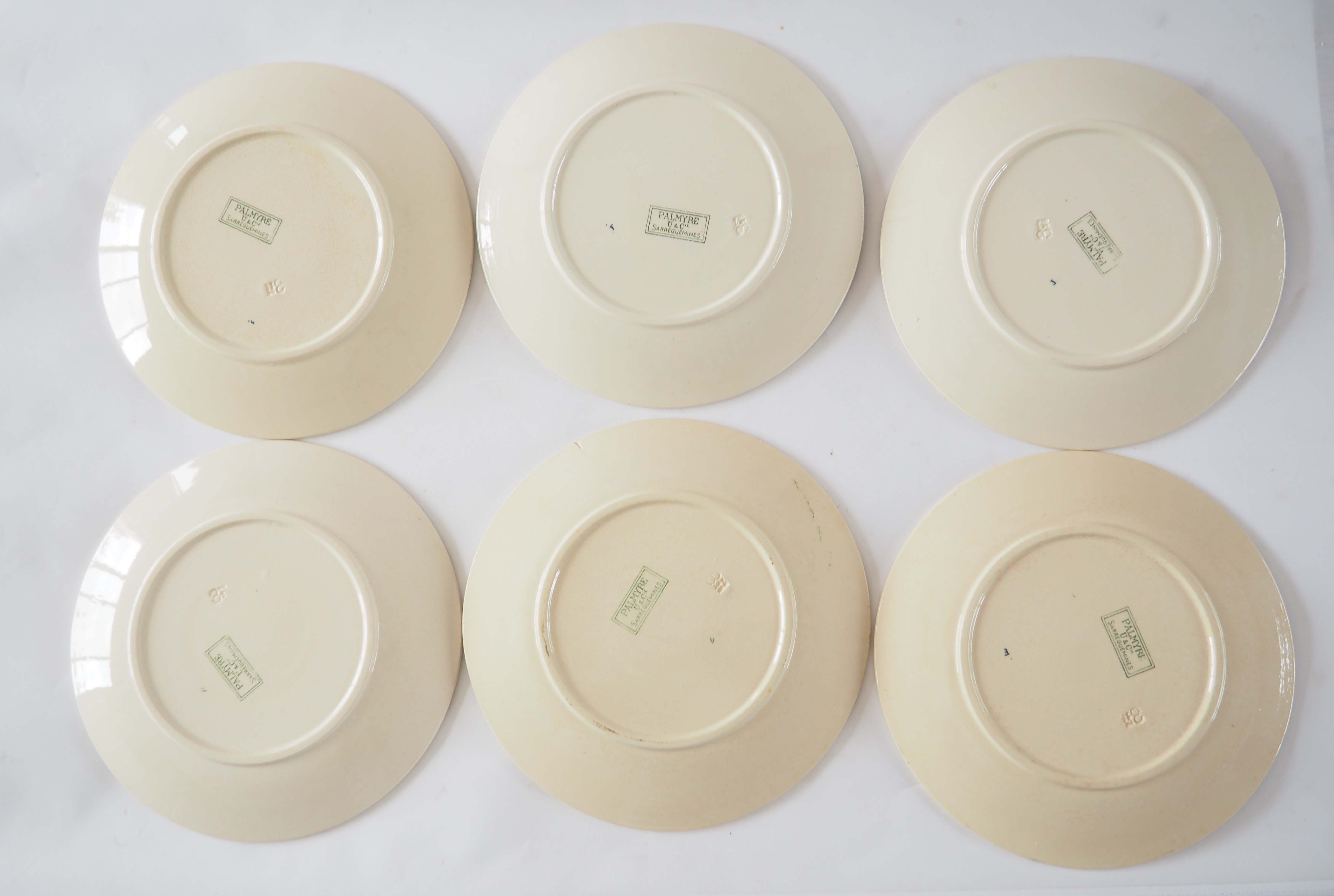 6 plates Terre de Fer Palmyra