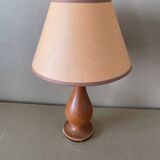 Small table lamp in old turned wood