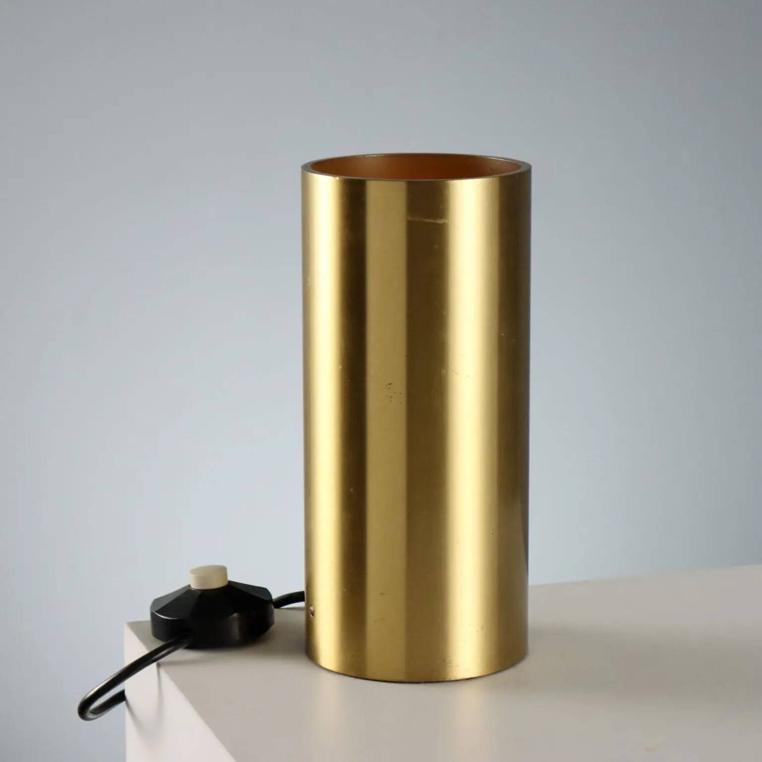 Vintage brass table lamp, minimalist design, Italy, 1960s-1970s