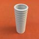 "Groove" Vase White Glazed Ceramic