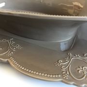 Tableware Service Table Design Meat or Vegetable Frosted Brown Porcelain