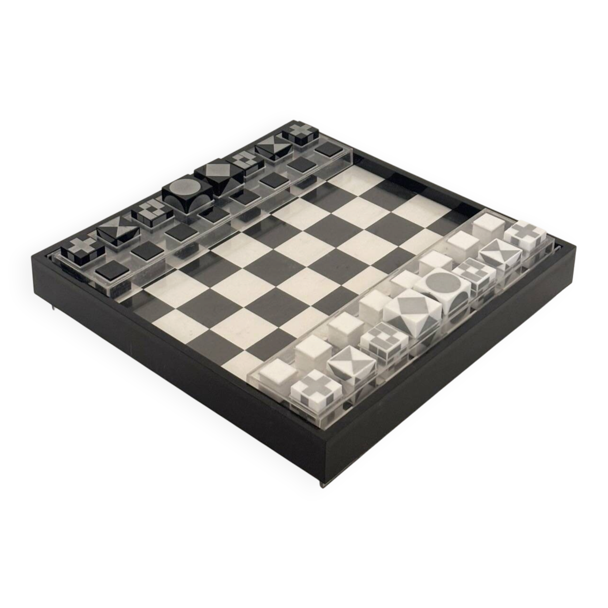 Jeu d’échecs altuglas, création alexandre yeghiayan, 1970