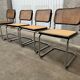 Serie of 4 Cesca B32 chairs by Marcel Breuer