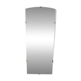 Miroir classique des années 1950 avec éléments en laiton