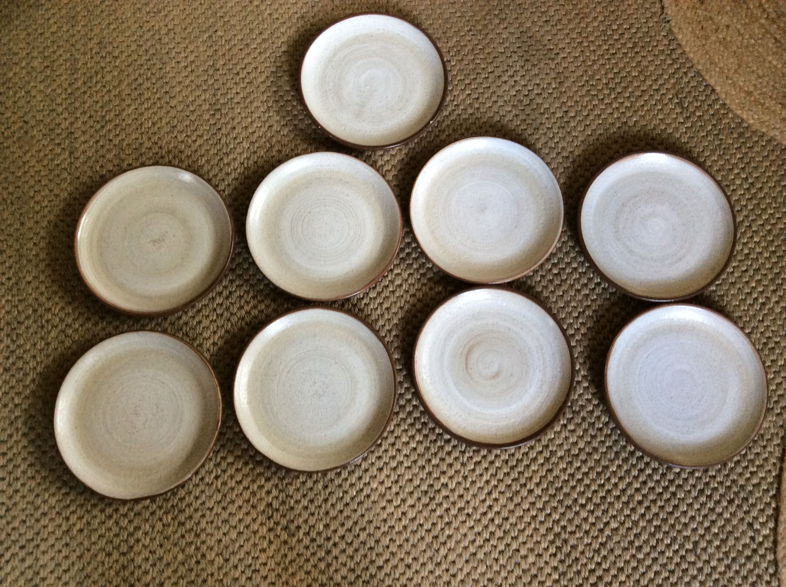 Series of 9 sandstone plates
