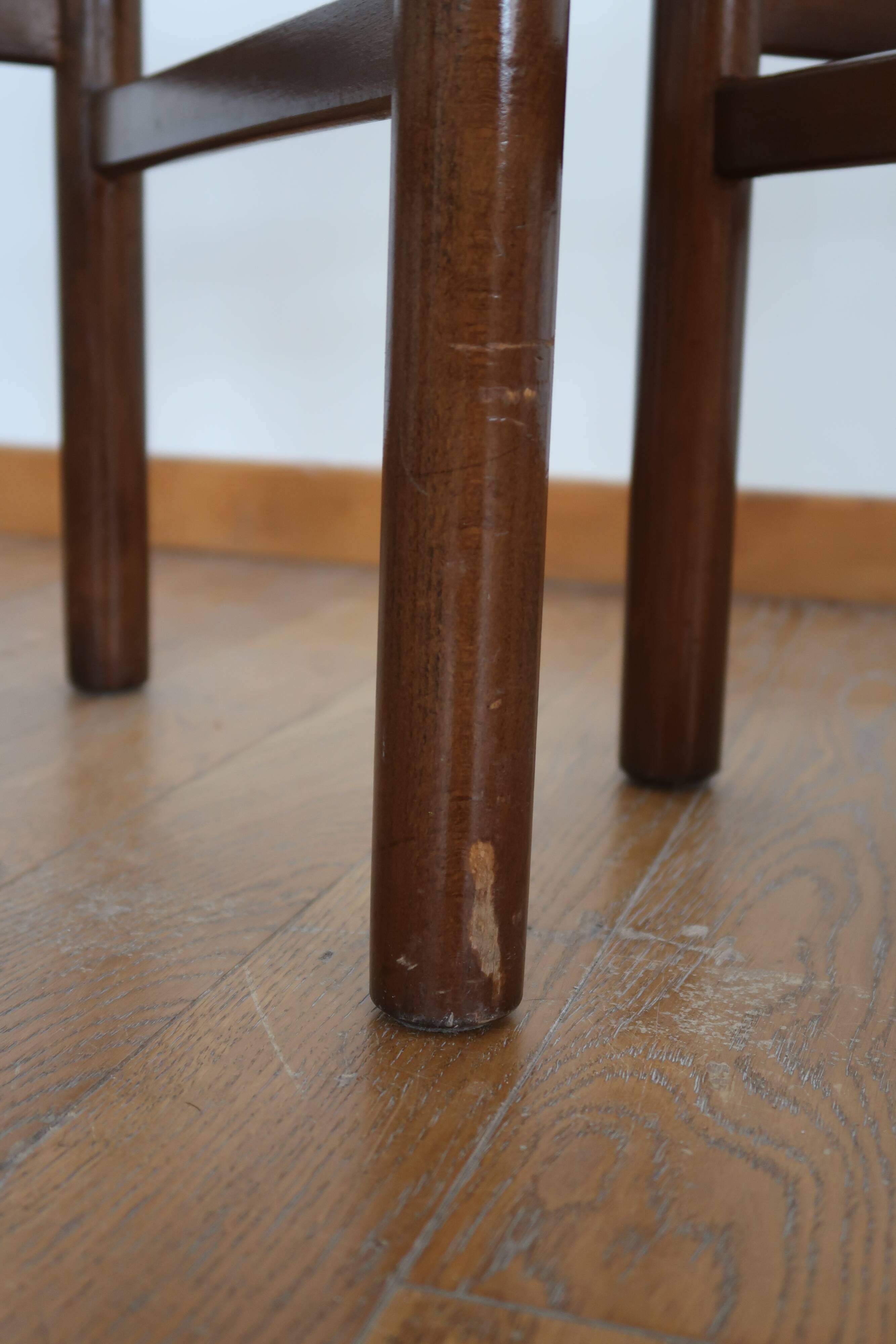 Pair of mulched bistro chairs
