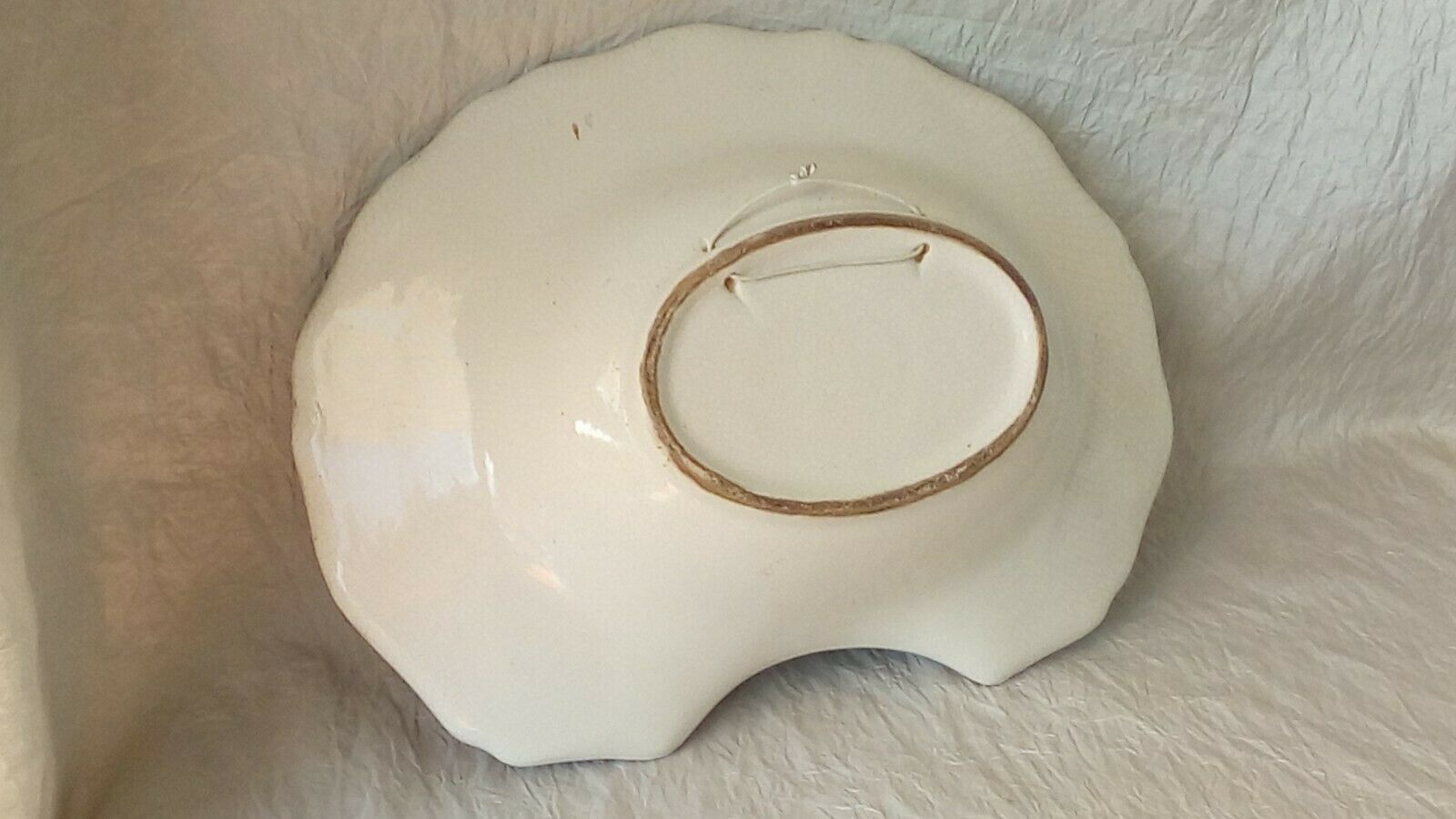 Beard dish barber in faience nevers or la rochelle decor au coq 20 eme