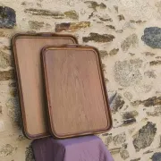 Large Art Deco wooden trays 1940 France