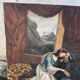 Grand Orientalist Tableau – Harem Scene: The Couple and the Panther