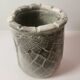 Ceramic vase or pot in gray beige color