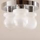 Italian chrome and Murano glass Mazzega flush mount ceiling light.