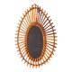 1960s rattan sun mirror