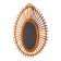 1960s rattan sun mirror