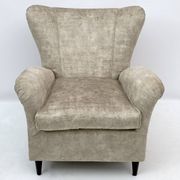 Attributed Gio Ponti Mid-Century Modern Italian Velvet Armchairs for ISA