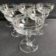 6 champagne glasses in light blown, cut and guilloché crystal
