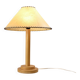 Turned wooden table lamp, French work, 1970s.