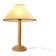 Turned wooden table lamp, French work, 1970s.