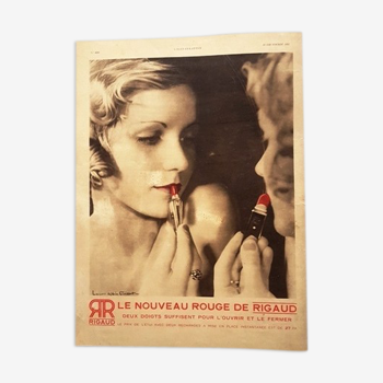 Publicité rouge à lèvres Rigaud de 1932