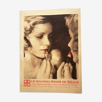 Rigaud lipstick advertisement from 1932