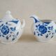 6 Digoin cups and saucers, sugar bowl and milk jug