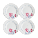 Lot de 4 assiettes plates "boulogne" Digoin Sarreguemines